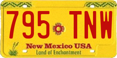 NM license plate 795TNW