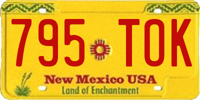NM license plate 795TOK