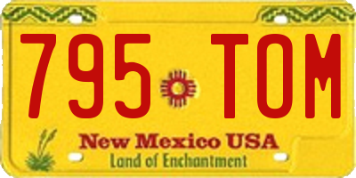 NM license plate 795TOM