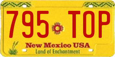NM license plate 795TOP