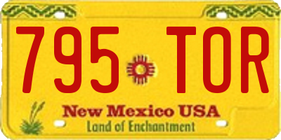 NM license plate 795TOR