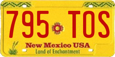 NM license plate 795TOS