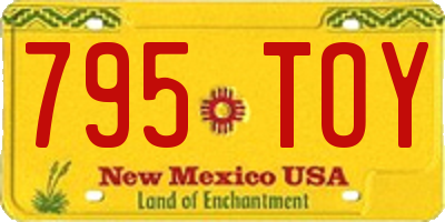 NM license plate 795TOY
