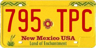 NM license plate 795TPC