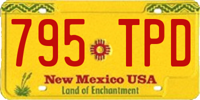 NM license plate 795TPD