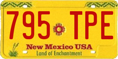 NM license plate 795TPE