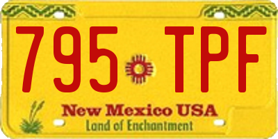 NM license plate 795TPF