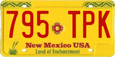 NM license plate 795TPK