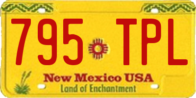 NM license plate 795TPL