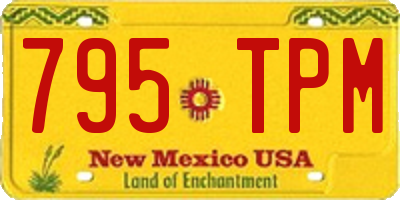 NM license plate 795TPM