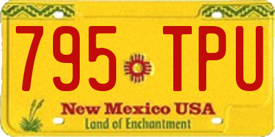 NM license plate 795TPU