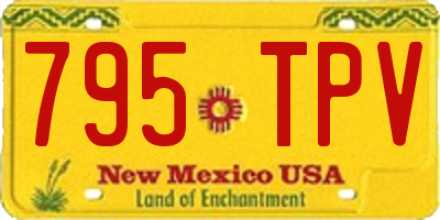 NM license plate 795TPV