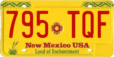 NM license plate 795TQF