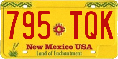 NM license plate 795TQK