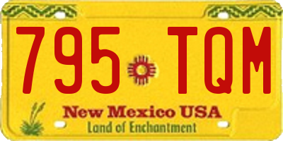 NM license plate 795TQM