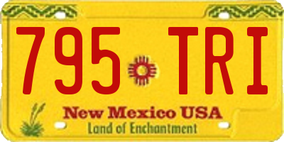 NM license plate 795TRI