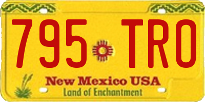 NM license plate 795TRO