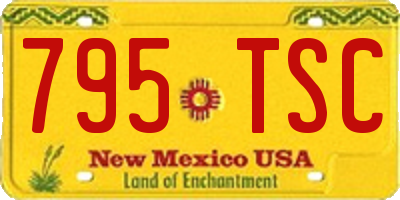 NM license plate 795TSC