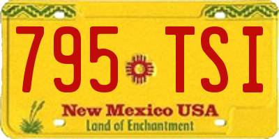 NM license plate 795TSI