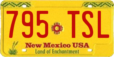 NM license plate 795TSL