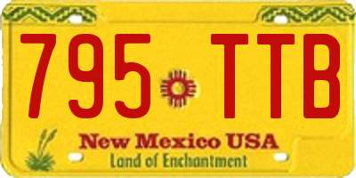 NM license plate 795TTB