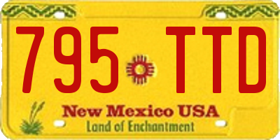 NM license plate 795TTD