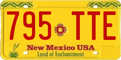 NM license plate 795TTE