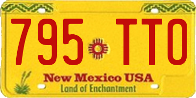 NM license plate 795TTO