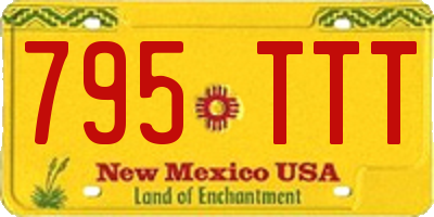 NM license plate 795TTT
