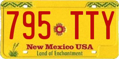NM license plate 795TTY