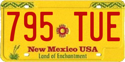 NM license plate 795TUE