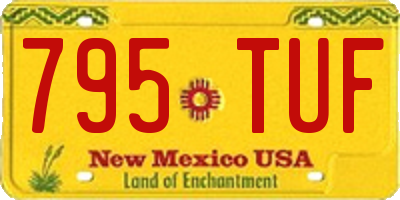 NM license plate 795TUF