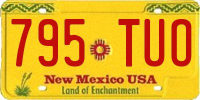 NM license plate 795TUO