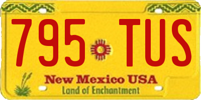 NM license plate 795TUS