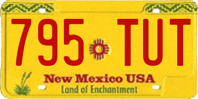 NM license plate 795TUT