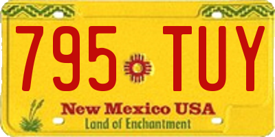 NM license plate 795TUY