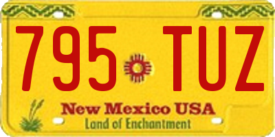NM license plate 795TUZ