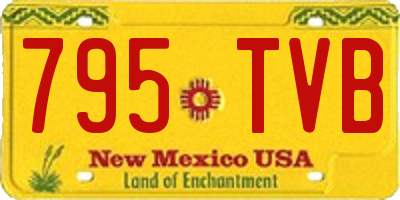 NM license plate 795TVB