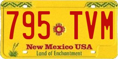 NM license plate 795TVM