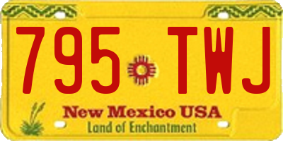 NM license plate 795TWJ