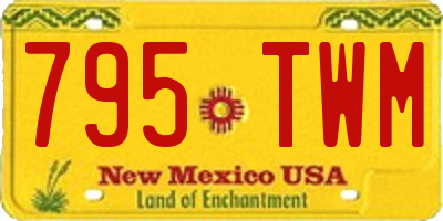 NM license plate 795TWM