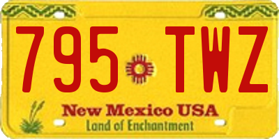 NM license plate 795TWZ