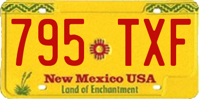 NM license plate 795TXF