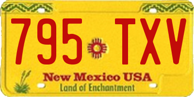 NM license plate 795TXV