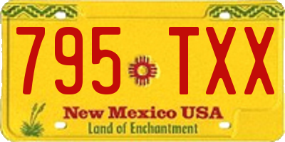 NM license plate 795TXX