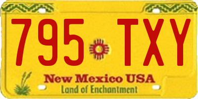 NM license plate 795TXY