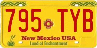 NM license plate 795TYB