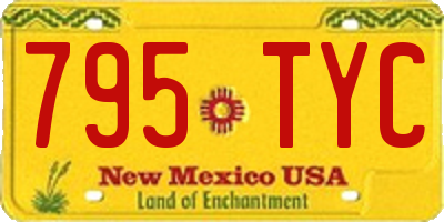 NM license plate 795TYC