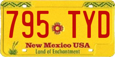 NM license plate 795TYD