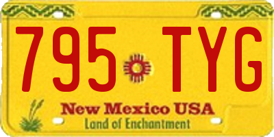 NM license plate 795TYG